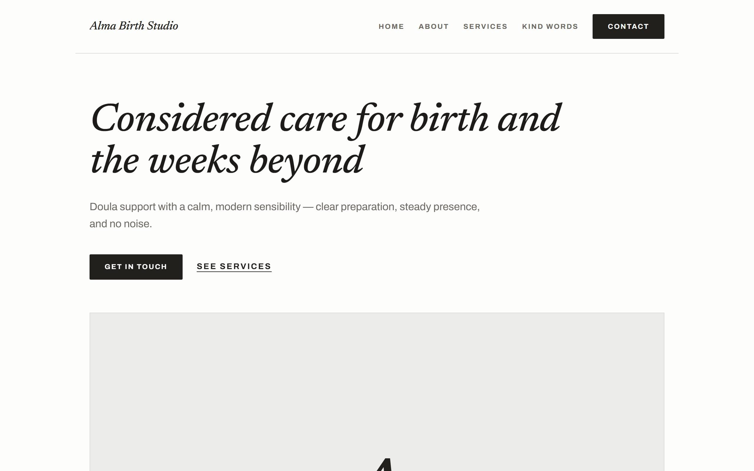 The Atelier template — demo homepage