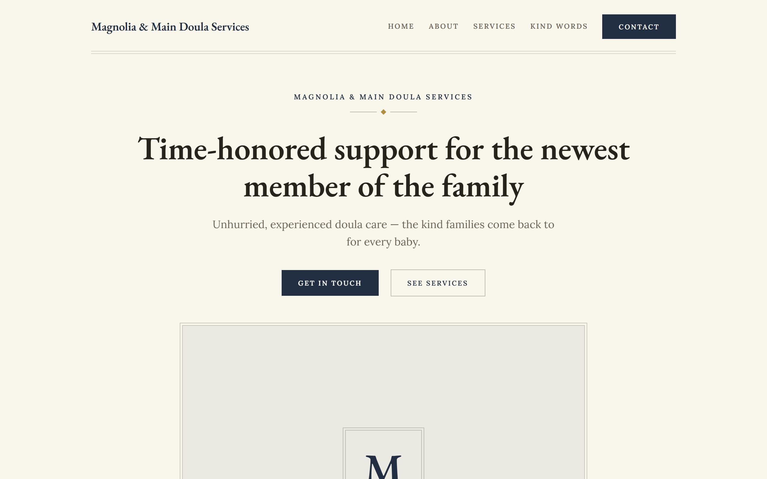 The Heirloom template — demo homepage